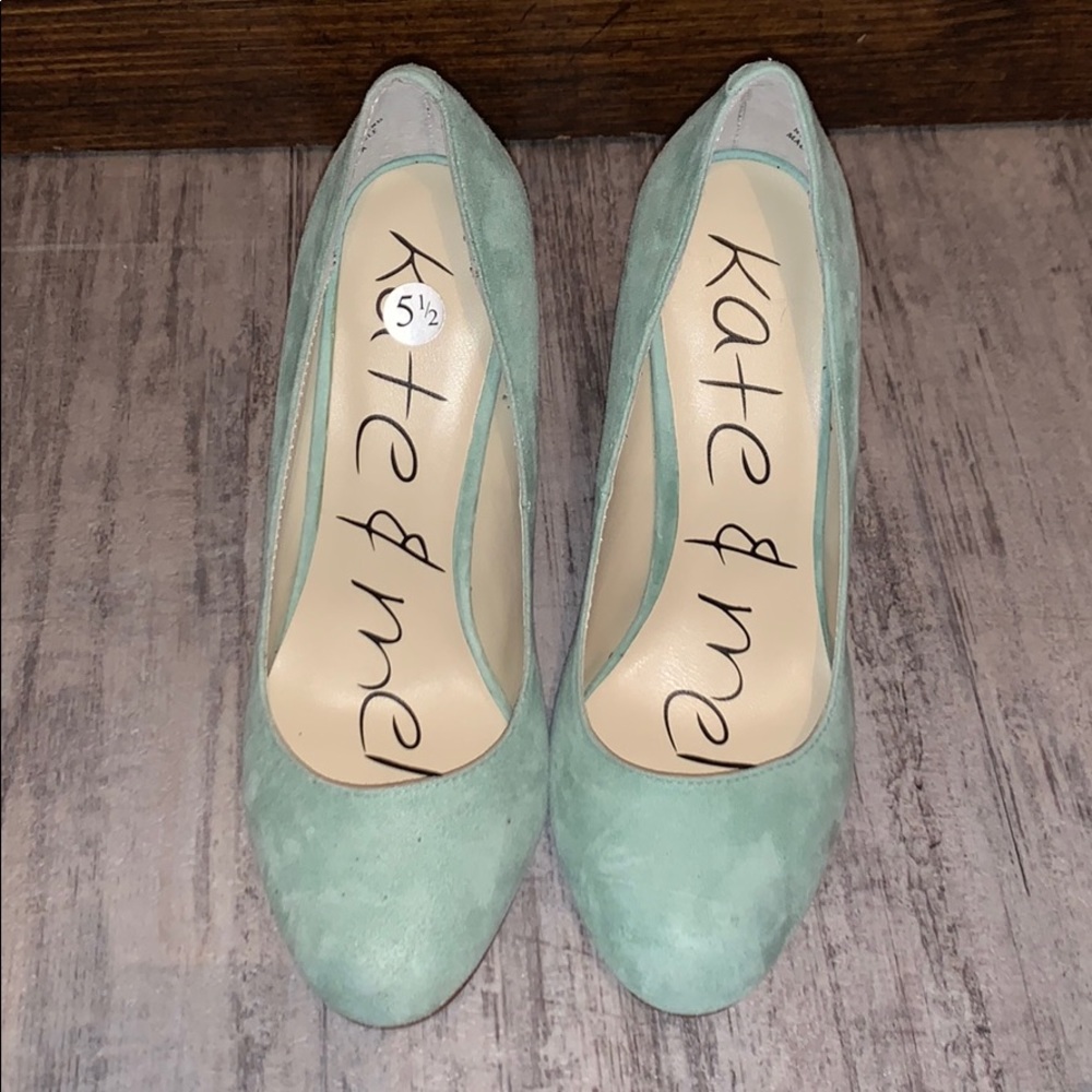Kate & Mel teal pumps